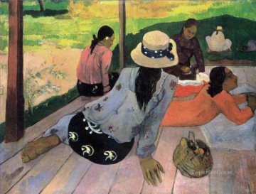  Gauguin Pintura al %C3%B3leo - Siesta Postimpresionismo Primitivismo Paul Gauguin